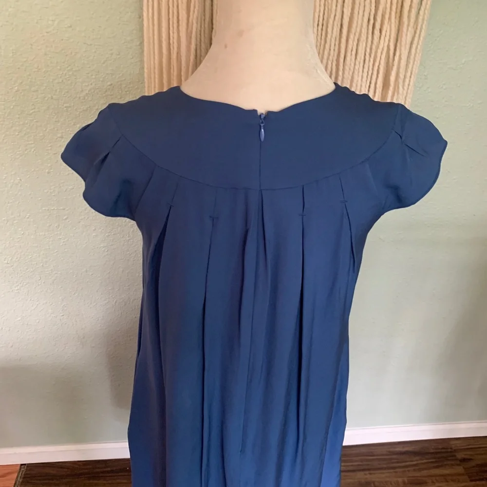Banana Republic blue silk dress size S Petite - Picture 6 of 9